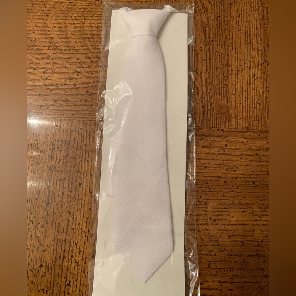Boys First Holy Communion White Tie Brand New